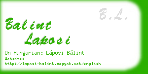 balint laposi business card